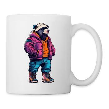 Bear Funny Winter - Mug - white - Right