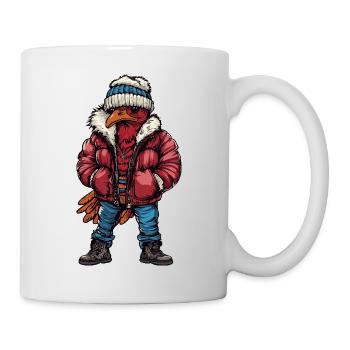 Dinde Drôle d’hiver - Mug blanc - blanc - Droite