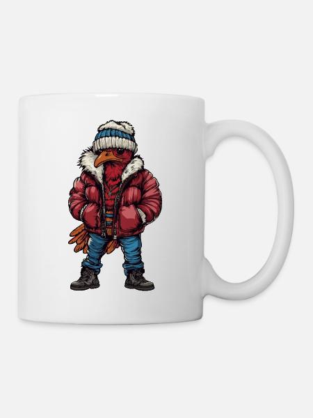 Truthahn Lustig Winter - Tasse - Weiß