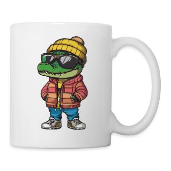 Alligator Bande dessinée cool - Mug blanc - blanc - Droite