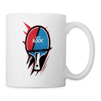 Tischtennisschläger für Sportler - Lets Rock - Tasse - Weiß - Rechts
