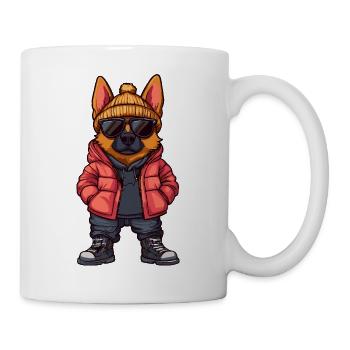 German Shepherd Cool Comic - Mug - white - Right