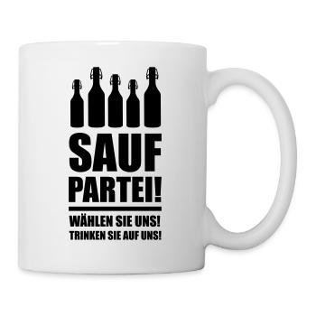 sauf partei - Tasse - Weiß - Rechts