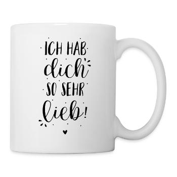 Ich hab dich so doll lieb - Tasse - Weiß - Rechts