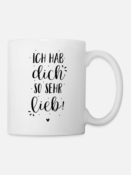 Ich hab dich so doll lieb - Tasse - Weiß