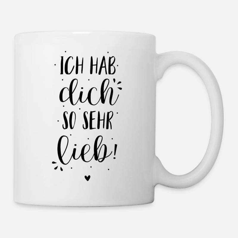 Ich hab dich so doll lieb - Tasse - Weiß