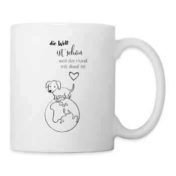 schöne Welt - Tasse - Weiß - Rechts