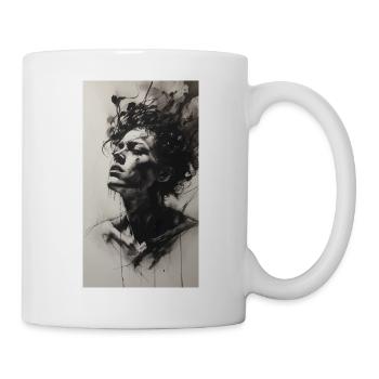 Coal Drawing of Emotion - Mug - white - Right