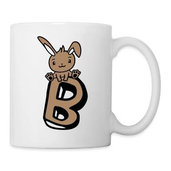 Bunny Letter B Like Bunny Big Alphabet Learning - Mug - white - Right