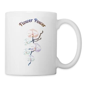 Orchidées- Flower Power - Mug blanc - blanc - Droite