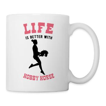 La vie est meilleure avec Hobby Horse - Mug blanc - blanc - Droite