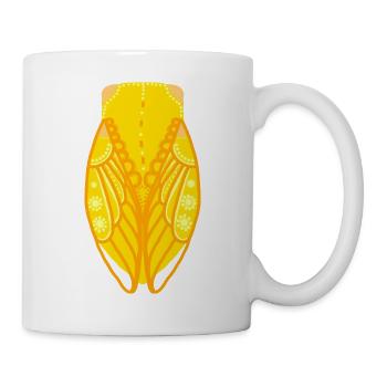Yellow cicada - Mug - white - Right