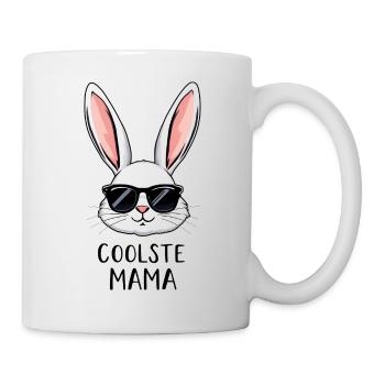 coole Mama Geschenk coolste Mutter Mama Hase - Tasse - Weiß - Rechts