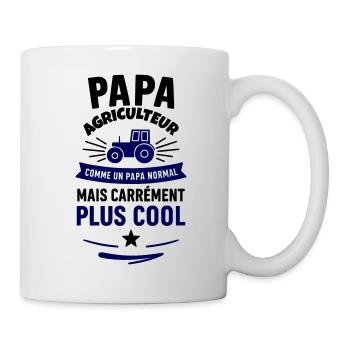 Papa agriculteur – plus cool qu’un papa normal - Mug blanc - blanc - Droite