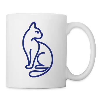 Cat – Minimalist Cat Motif - Mug - white - Right