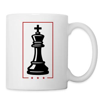 Pièce d’échecs du roi - Mug blanc - blanc - Droite