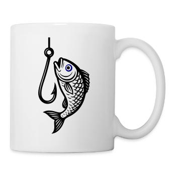 Fish Hook Fish Icon - Mug - white - Right