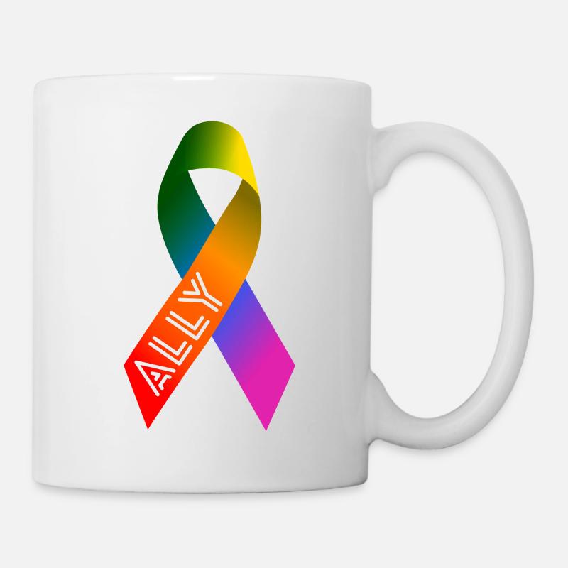 Queer Community Ally Schleife - Tasse - Weiß
