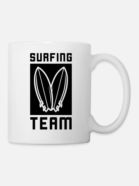 Surfing Team - Tasse - Weiß