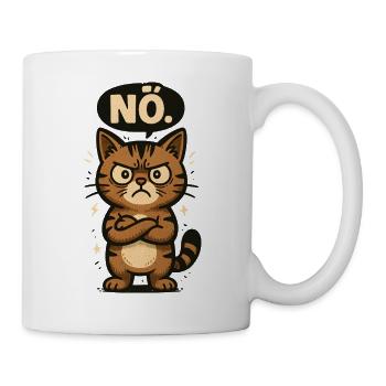 Statement Cat No Just Nope No Don't Want - Mug - white - Right