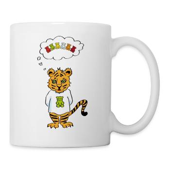 Gummibärchen-Tiger - Süß und Wild - Yummy - Tasse - Weiß - Rechts