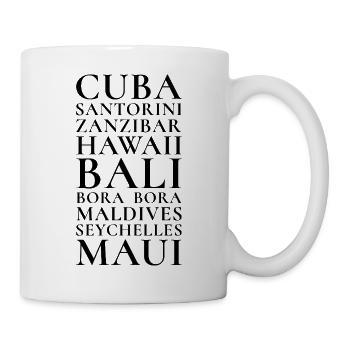 Typographie Island Dreams - Mug blanc - blanc - Droite
