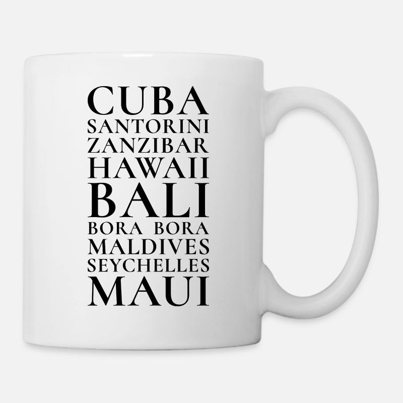 Inselträume Typografie - Tasse - Weiß