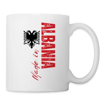 Made in Albania, Albania flag - Mug - white - Right