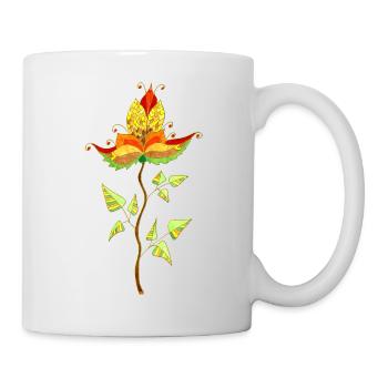 Fleur - Mug blanc - blanc - Droite