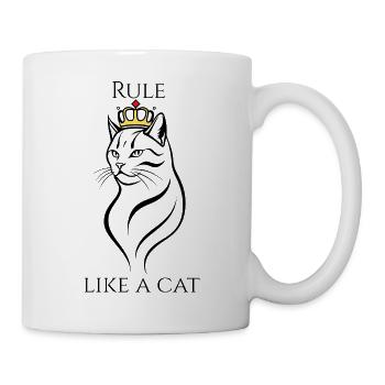 Queen of Cats with Crown - Mug - white - Right