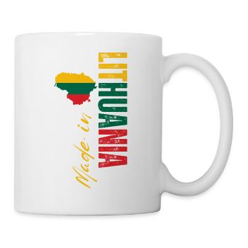 Made in Lithuania, vertical design - Mug - white - Right