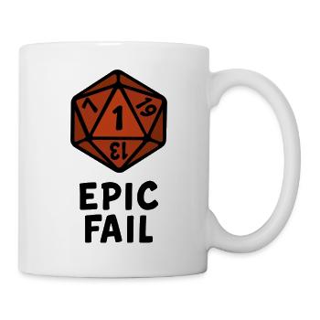D20 Würfel Kunst im Retro-Stil - Tasse - Weiß - Rechts