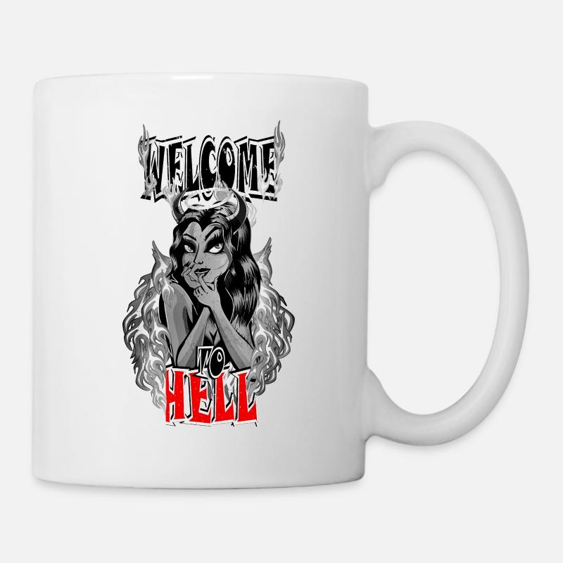 Teufelsfrau - Tasse - Weiß