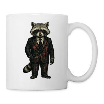 Mafiaboss Waschbär - Mug - white - Right