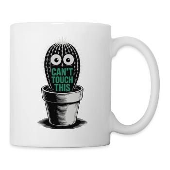 Can't Touch This – Funny Cactus with Saying - Mug - white - Right