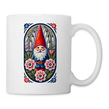 Whimsical Garden Gnome Illustration - Mug - white - Right