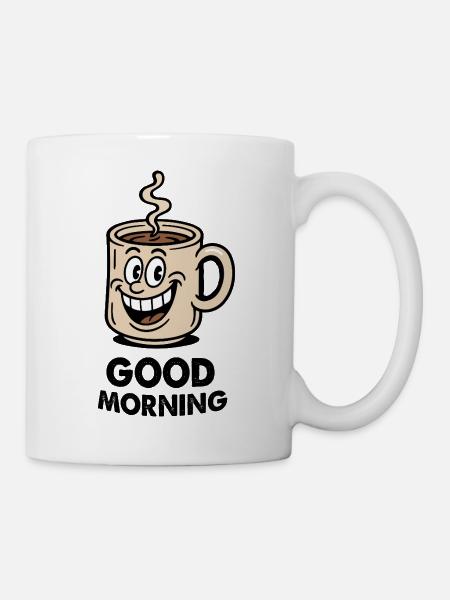kaffee tasse comic - Tasse - Weiß
