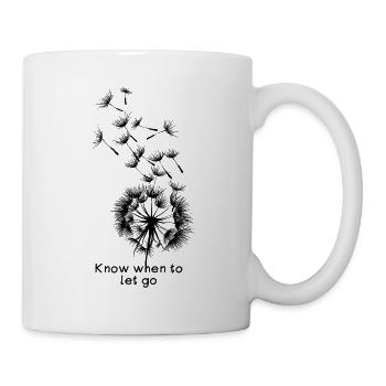 Abstrakte geometrische löwenzahn kunst illustration - Tasse - Weiß - Rechts