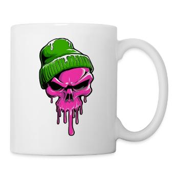 Skelett Skull Totenkopf - Tasse - Weiß - Rechts