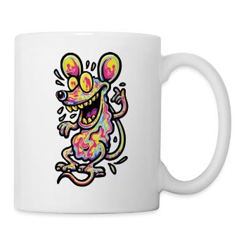 Maus Bunt Graffiti - Tasse - Weiß - Rechts