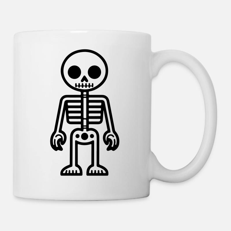 Skelett Comic - Tasse - Weiß