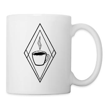 Tasse à café avec graphisme minimaliste - Mug blanc - blanc - Droite