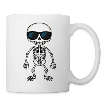 Skeleton with sunglasses - Mug - white - Right