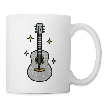 Glittering guitar for the musician's heart - Mug - white - Right