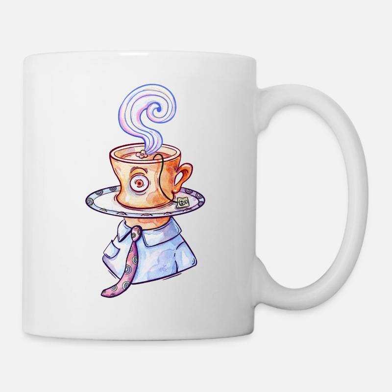 Surrealer Teetassen-Mann - Tasse - Weiß
