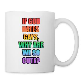 Lustiger Gay-Pride-Slogan - Tasse - Weiß - Rechts