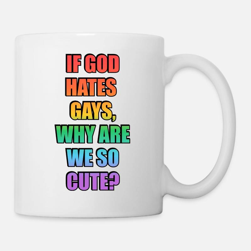 Funny gay pride slogan - Mug - white