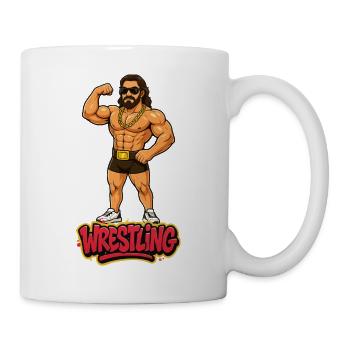 Wrestler Cartoon - Mug - white - Right