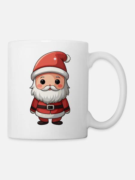 Chibi Père Noël Cheer Illustration - Mug blanc - blanc