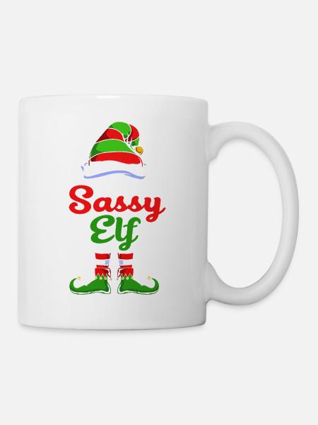 Elfe Elf Weihnachtsgeschenk Nervensäge - Tasse - Weiß